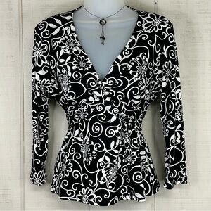 Vintage Y2K Babydoll Top Petite Size S Dark Floral Bow Whimsigoth‎ Fairy Grunge